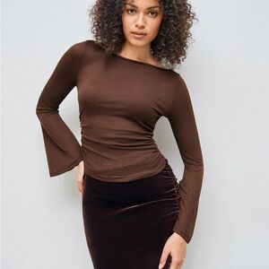 Cropped Brown Women's Top